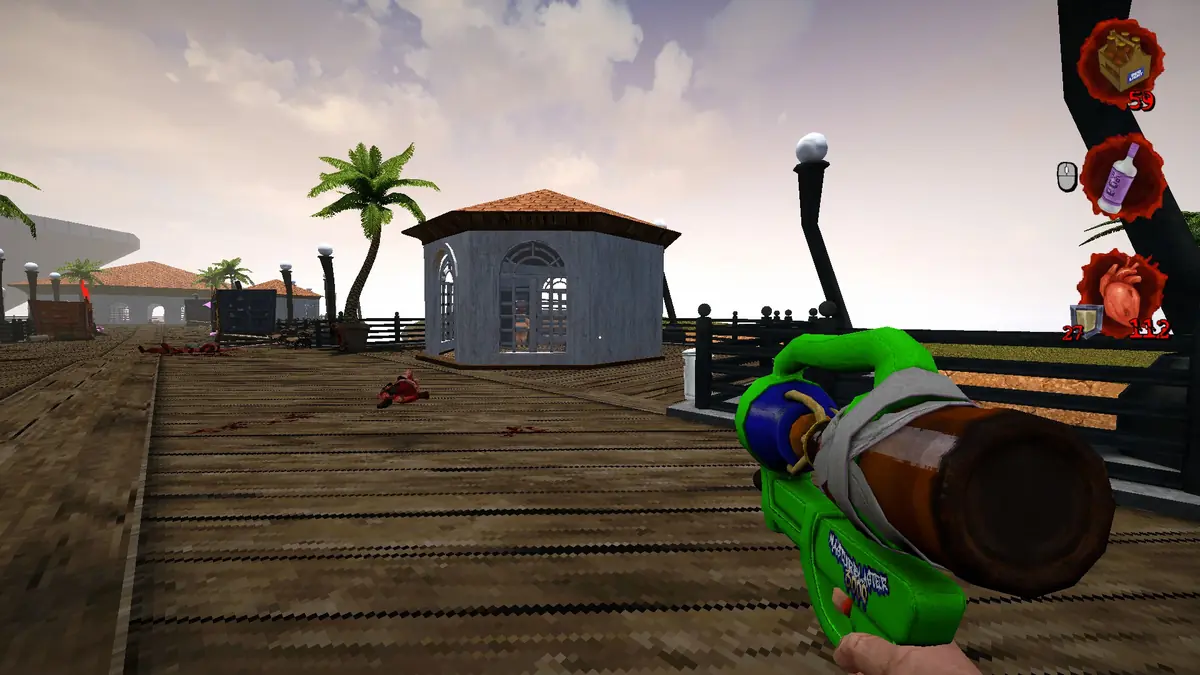 Postal Brain Damaged Sun of the Beach Poster #3: Piss Gun location 1