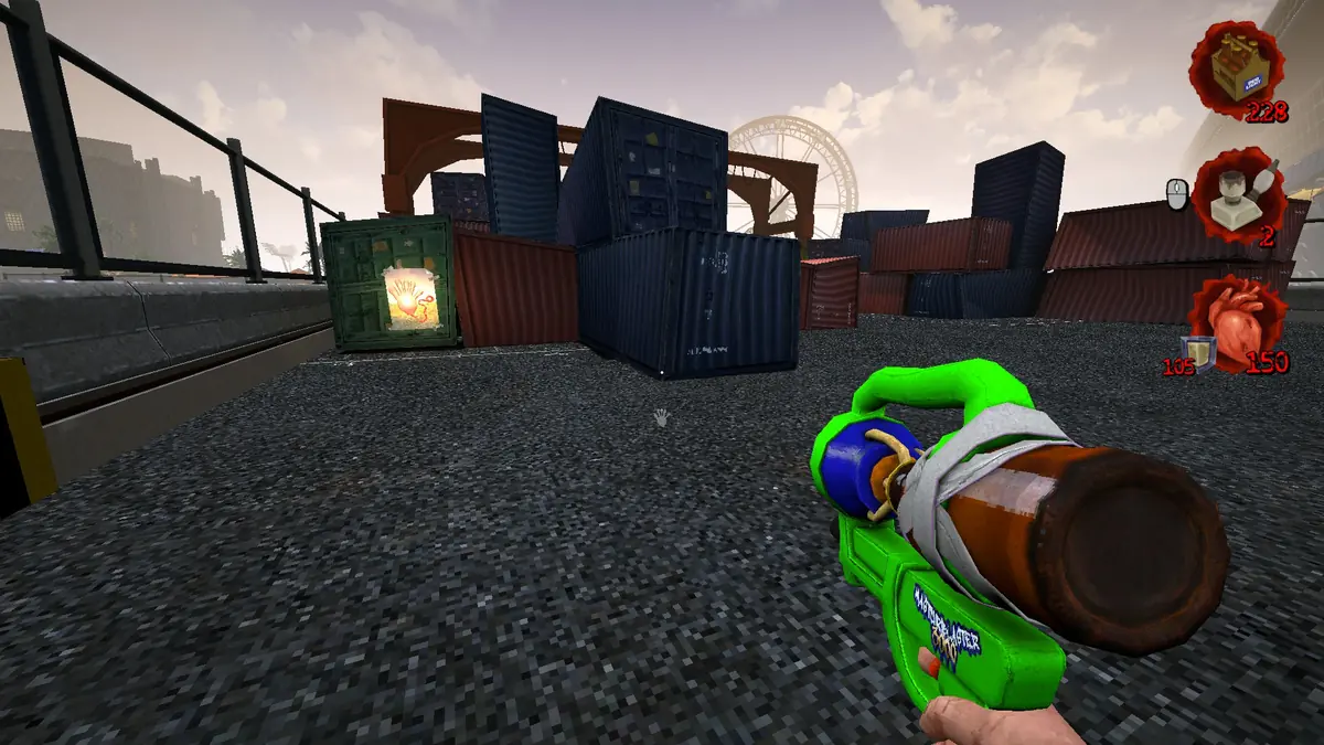 Postal Brain Damaged Sun of the Beach Poster #8: Sticky Hand location