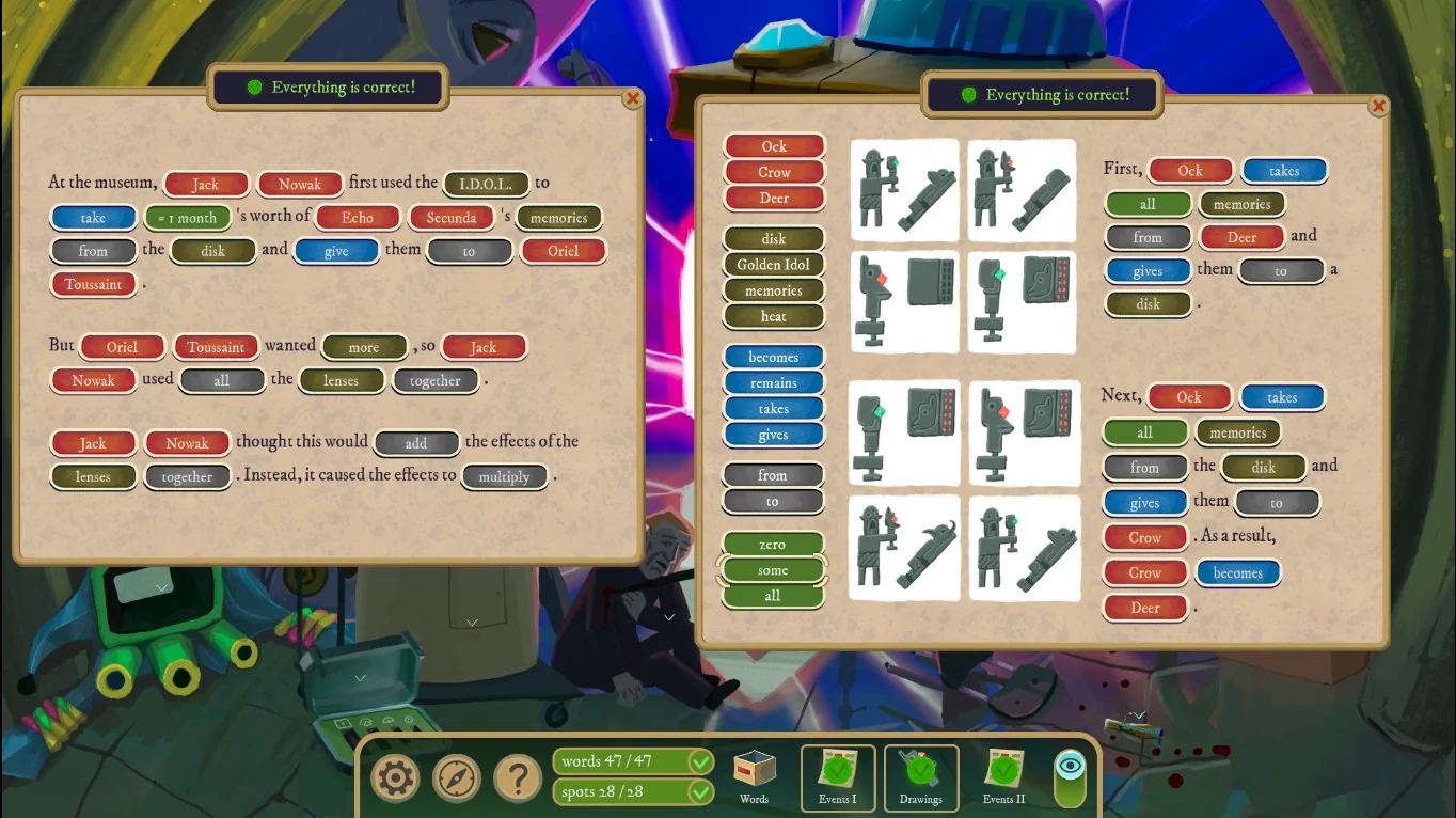 Rise of the Golden Idol Ancient Artifacts first events scroll and drawing solution