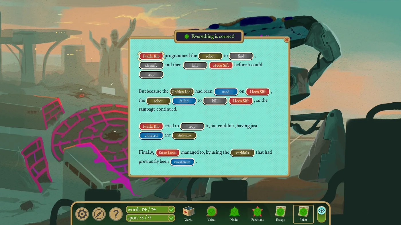 Rise of the Golden Idol Consequences robot scroll solution