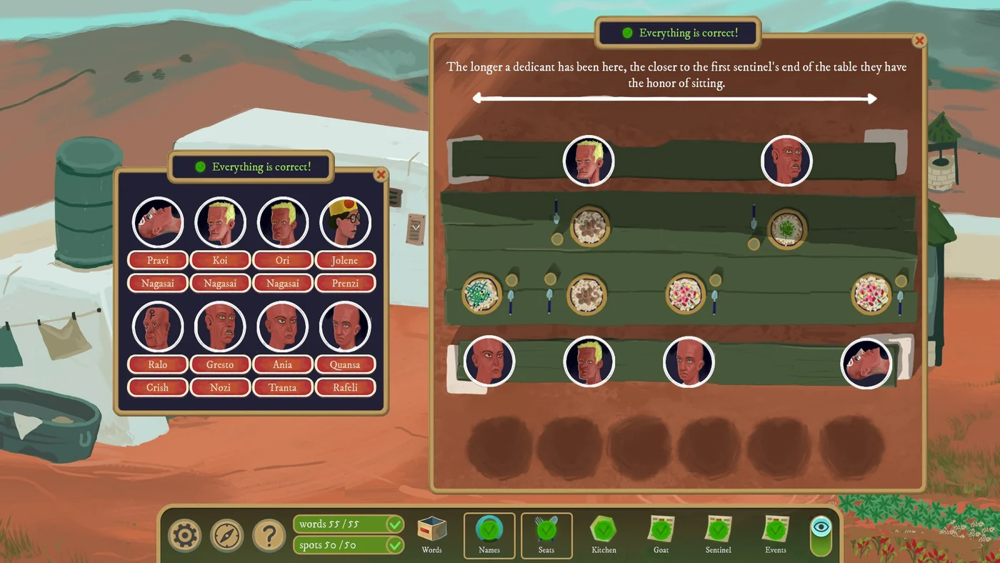 Rise of the Golden Idol Eternity's End names and seats scrolls solution