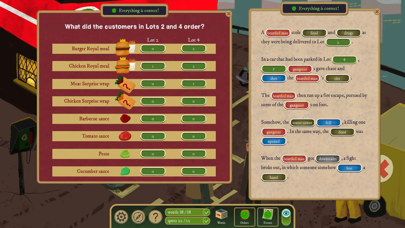 Rise of the Golden Idol Following Orders solution with the completed roles and events scrolls