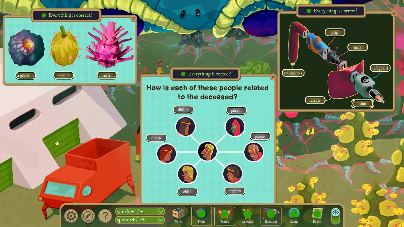 Rise of the Golden Idol Fruits of Disobedience fruits, family and harvester scrolls solution