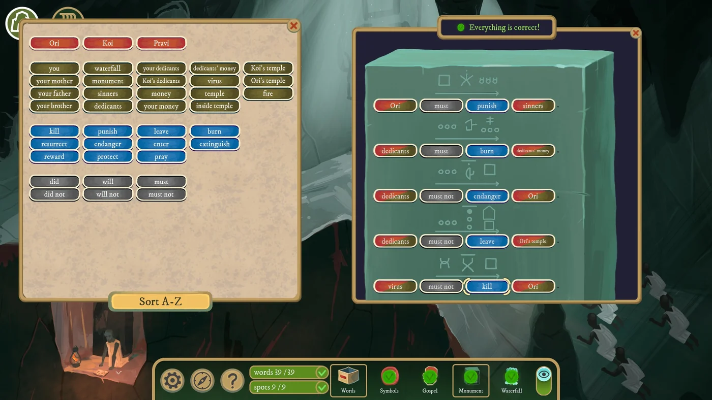 Rise of the Golden Idol Revelation monument scroll solution
