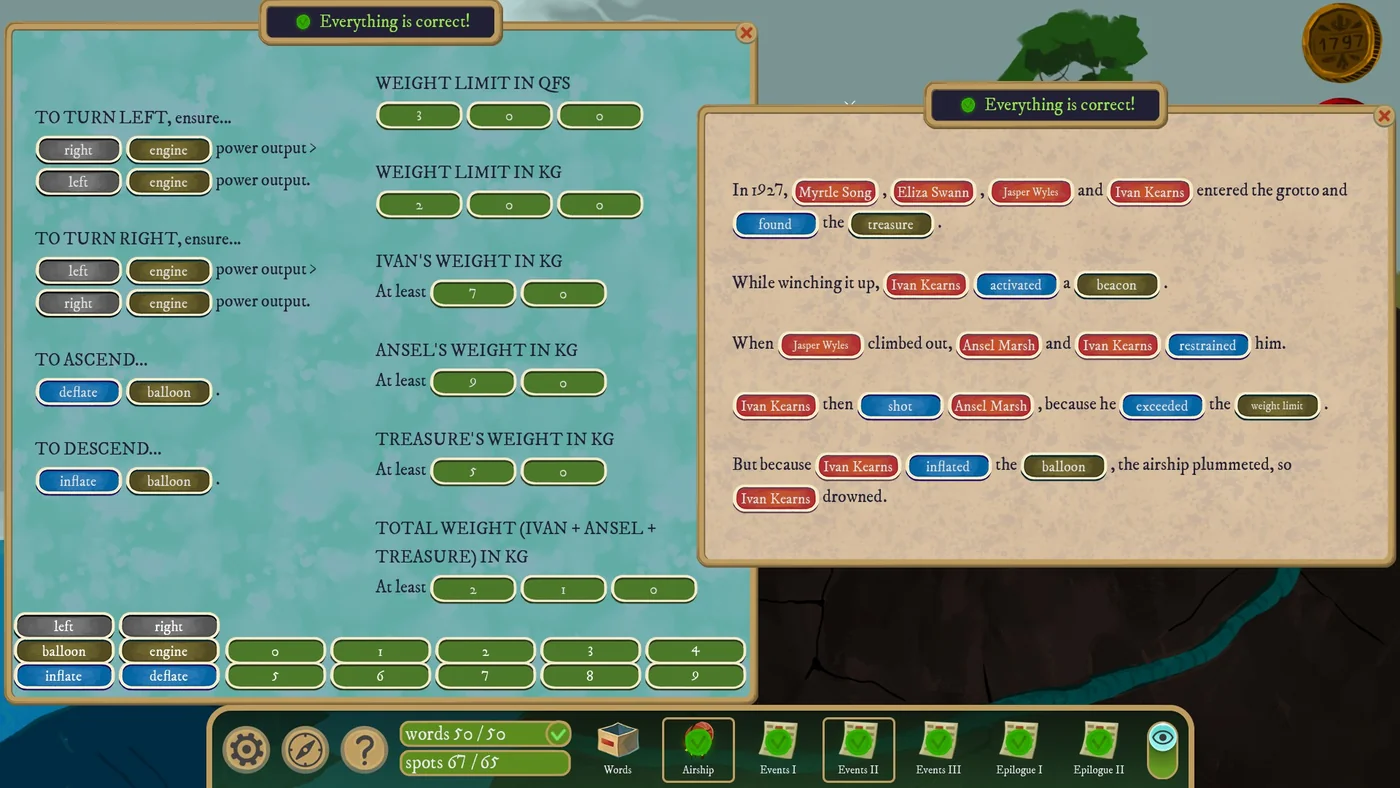 Rise of the Golden Idol Whishbloom airship and events II scrolls solution