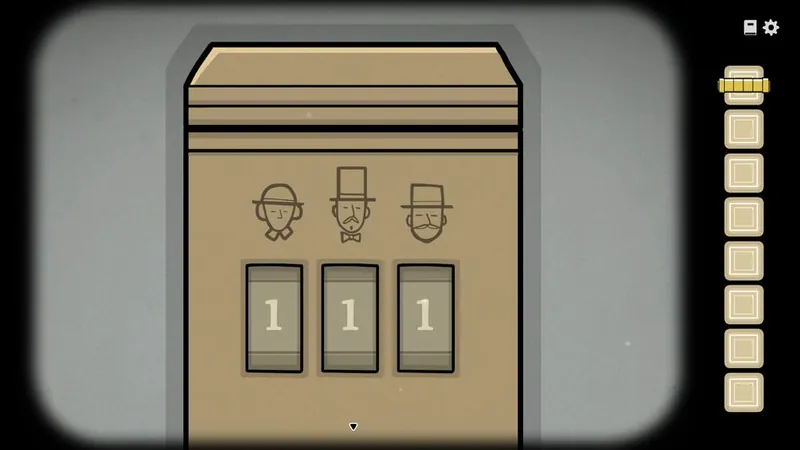 Sibling lockbox with three portraits above three number dials