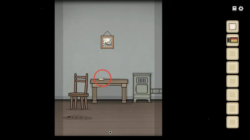 Stove room with the Candle circled on the table