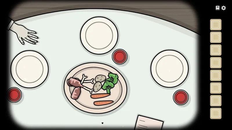Main course plate with meat, potatoes, broccoli, and carrots