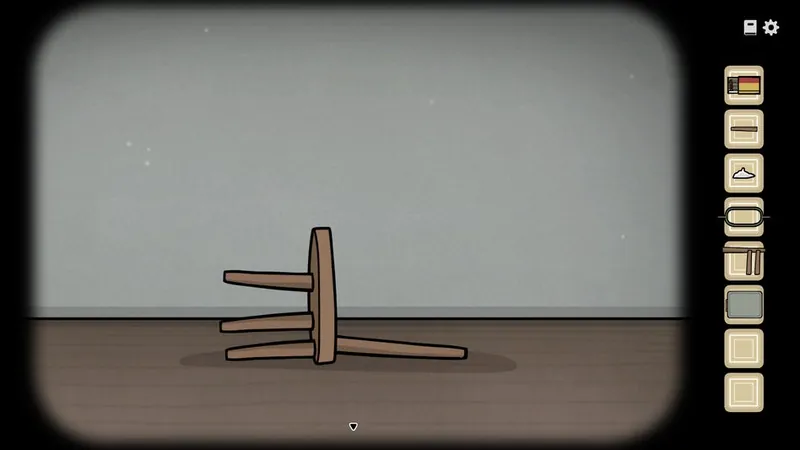 Broken chair lying on the floor