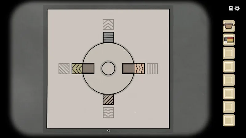 Silver box lock with patterned tiles around a center dial