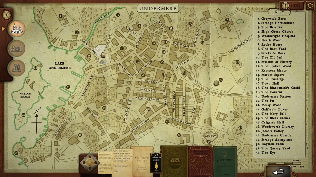 Strange Antiquities Day 15 Clue Card lot where Woodcutter's Lane meets Pine Road on the Undermere map