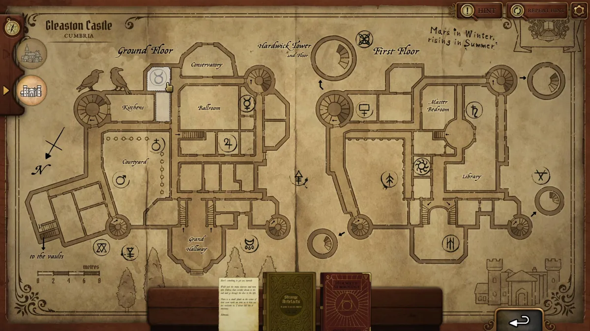 Strange Antiquities Day 4 Gleaston Castle room from Edmund Bishop's note