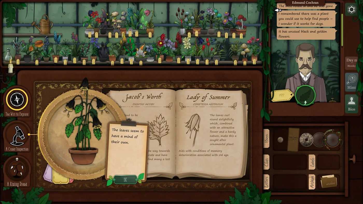 Strange Horticulture Day 11 Jacob's Worth plant identification for Edmund Cochran