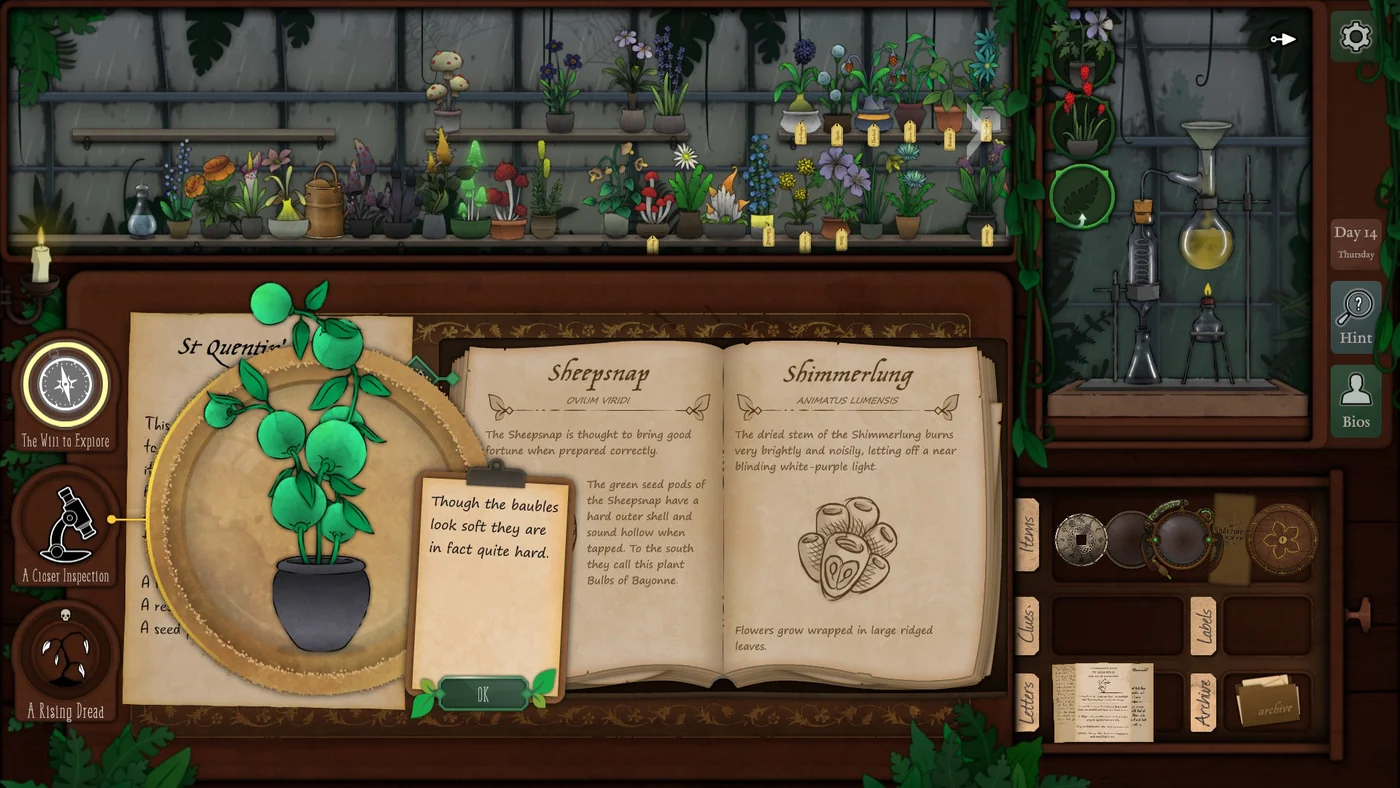 Strange Horticulture Day 14 Sheepsnap for St. Quentin's Elixir