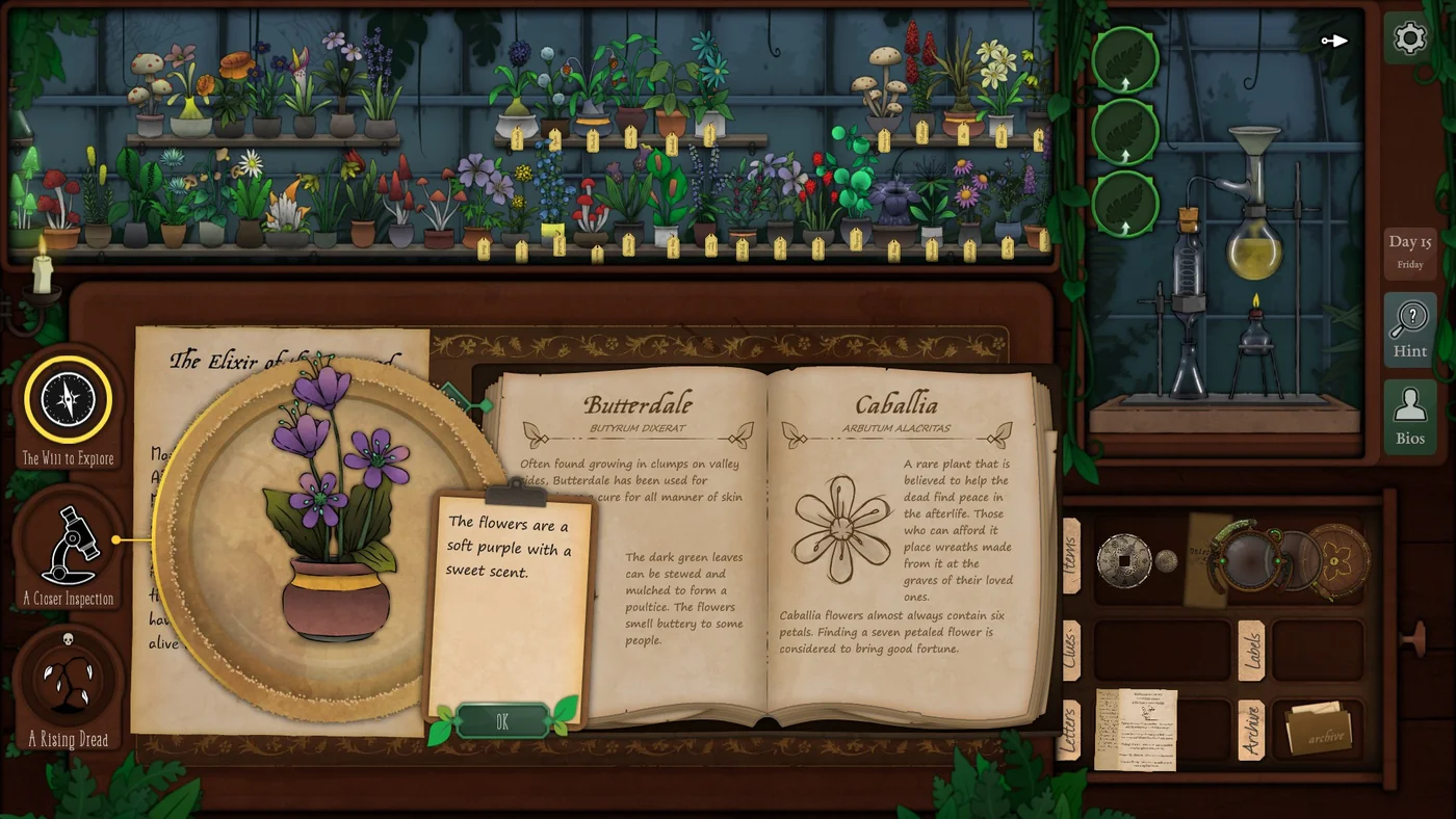 Strange Horticulture Day 15 Caballia for the Elixir of the Damned