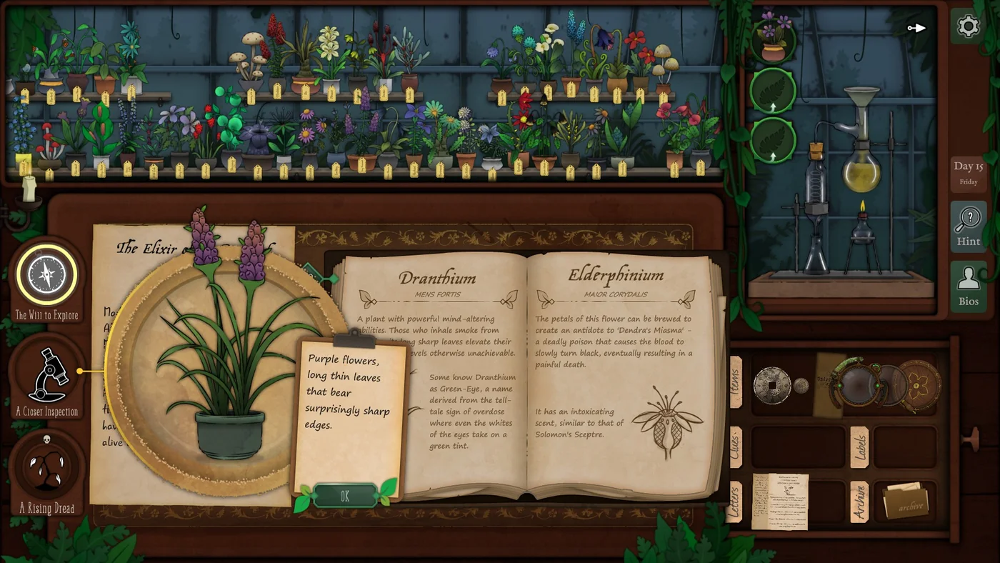 Strange Horticulture Day 15 Dranthium for the Elixir of the Damned