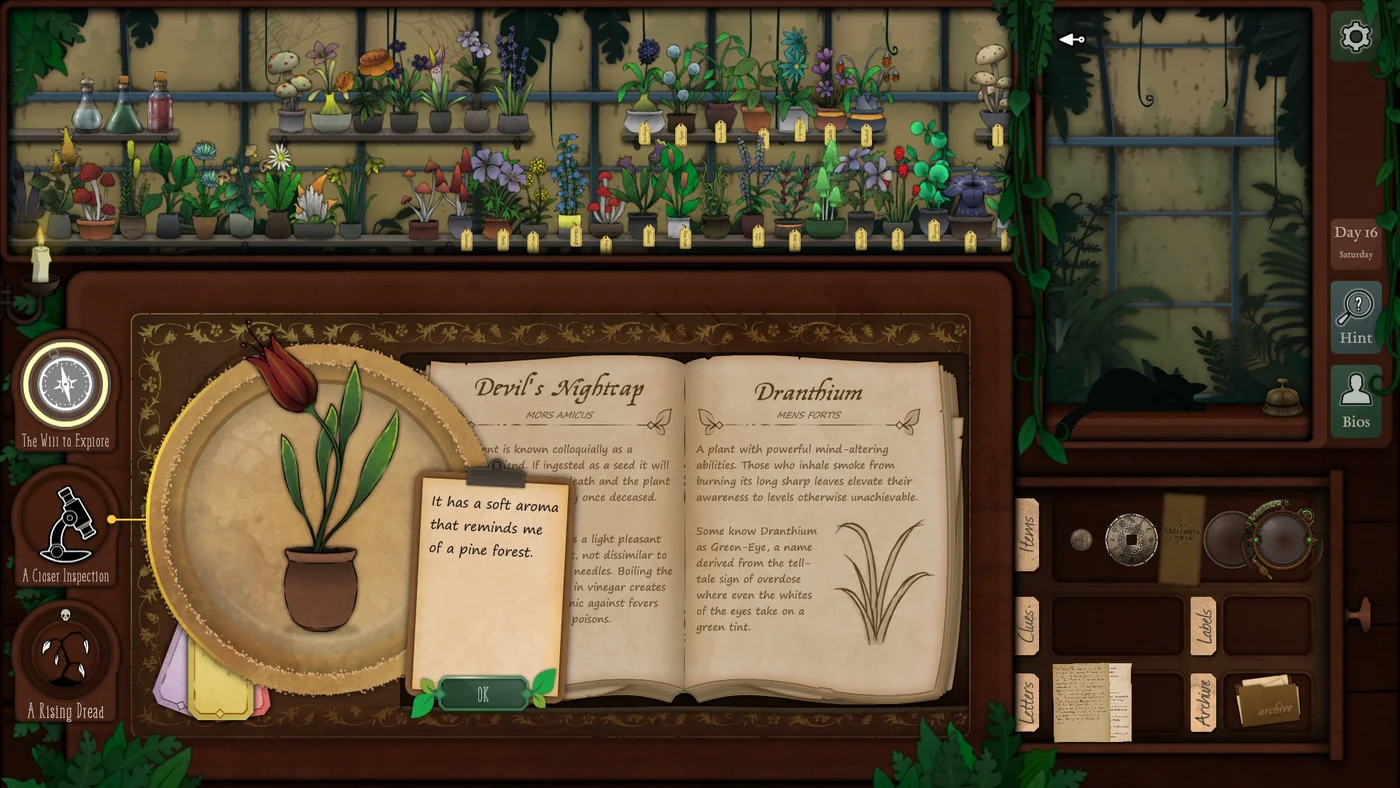 Strange Horticulture Day 16 Devil's Nightcap ritual plant