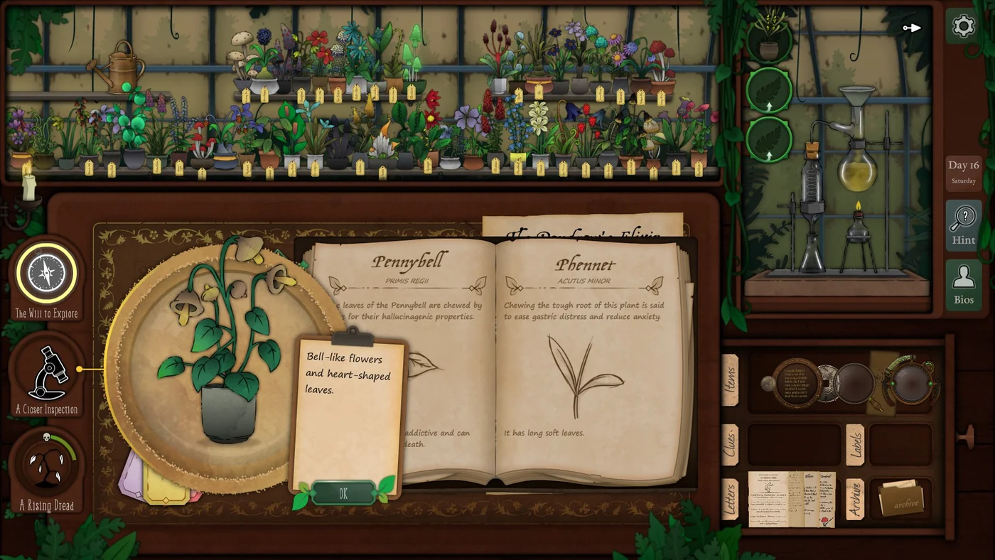 Strange Horticulture Day 16 Pennybell for the Dendrew's Elixir