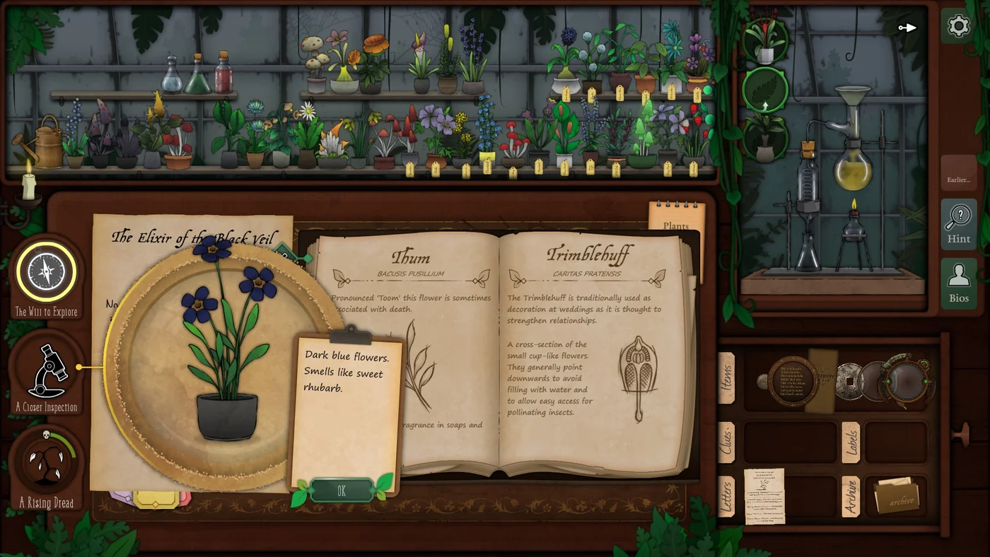 Strange Horticulture Day 16 Thum for the Elixir of the Black Veil