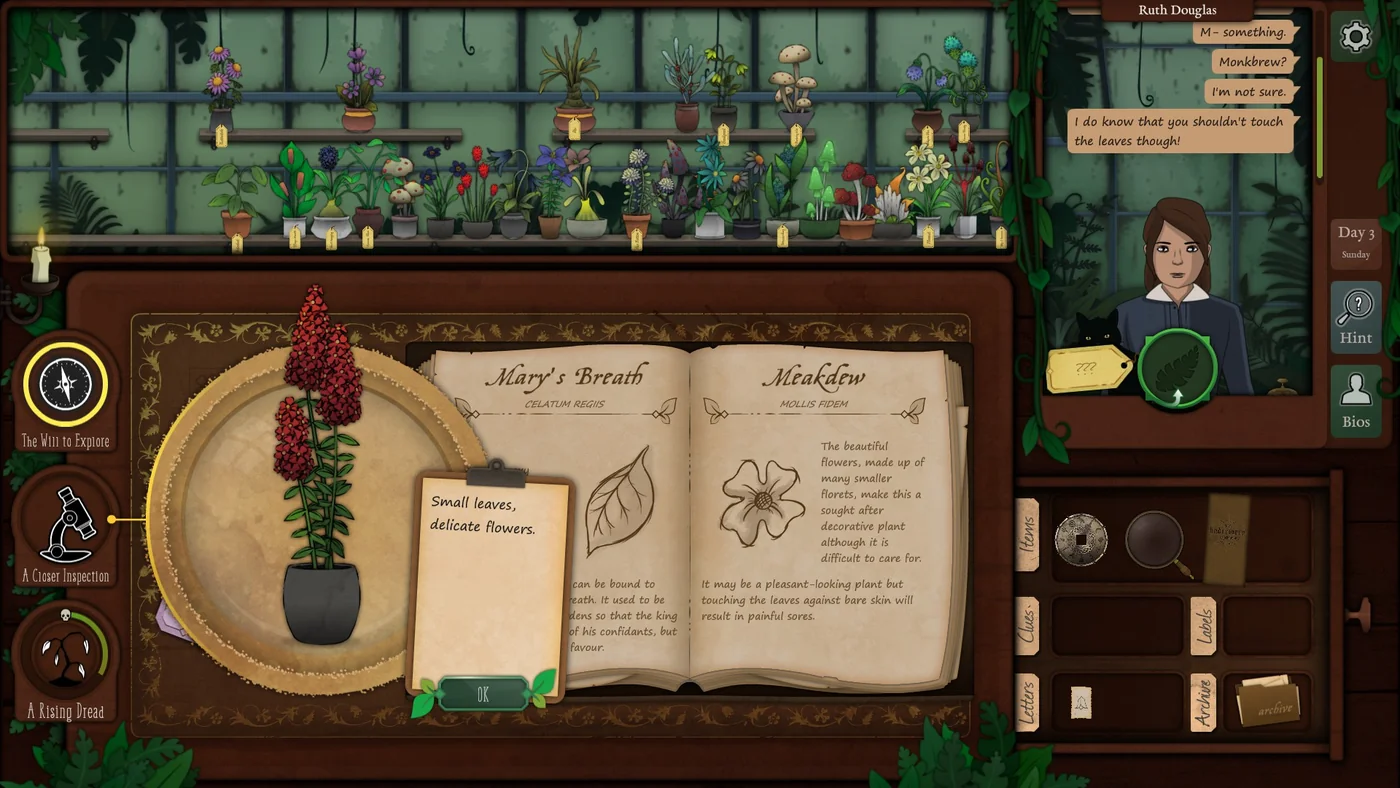 Strange Horticulture Day 3 Meakdew plant identification for Ruth Douglas