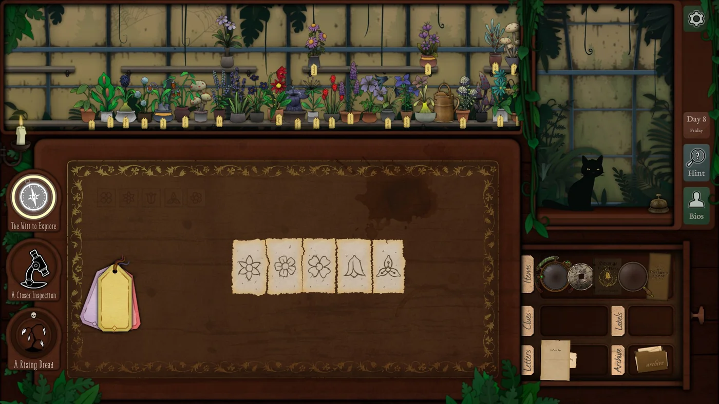Strange Horticulture Day 8 desk symbol puzzle solution