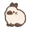 Button bunny icon