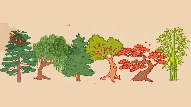 Tree types that count toward Toshi's 20 trees